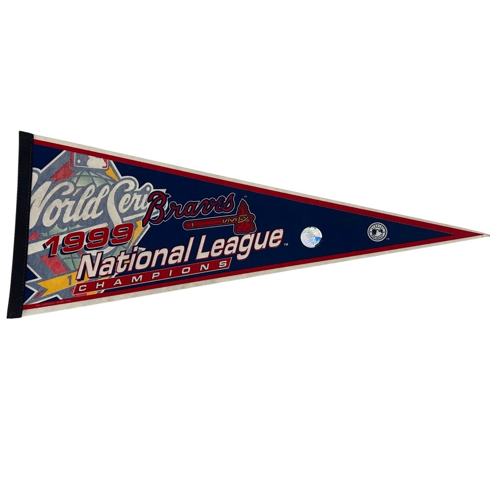 Vintage 1999 Atlanta Braves National League Champions World Series Pennant MLB